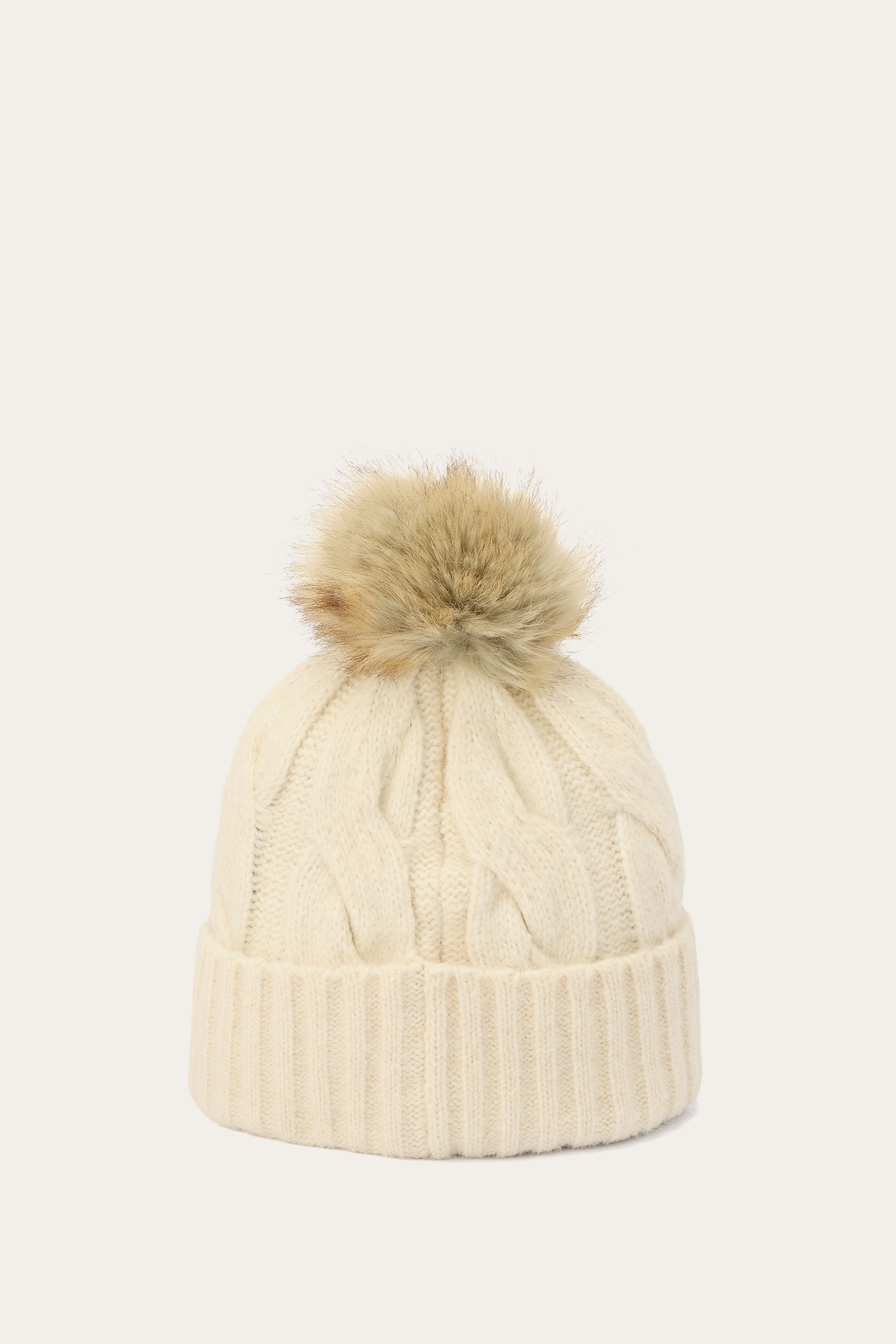 Wide Cable Cuff Hat - Image 3