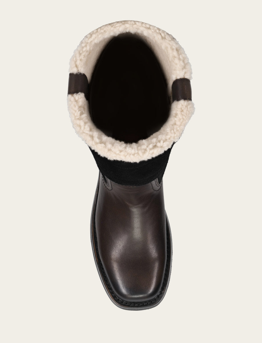 Campus Low Heel Mid Shearling Boot - Image 7