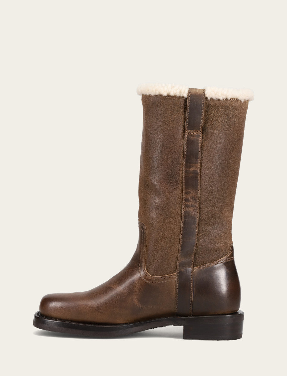Campus Low Heel Mid Shearling Boot - Image 3